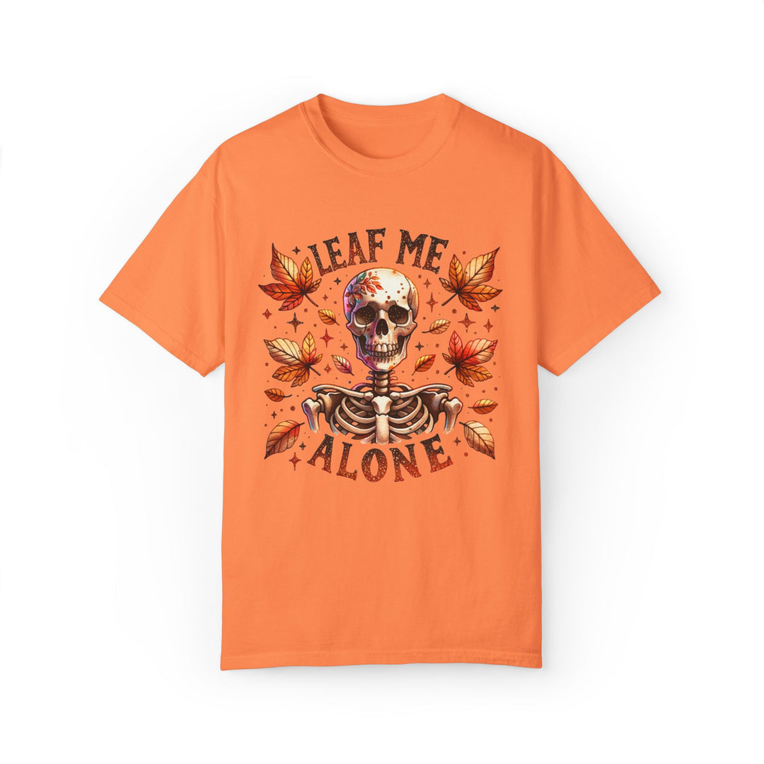 Leaf Me Alone: Skeleton Halloween T-Shirt