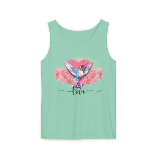 Hummingbird Love Tank Top Tank Top Printify Island Reef XS