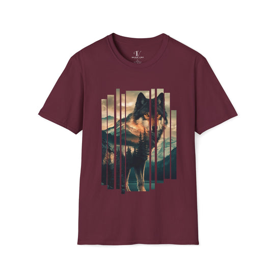 Wolf Nature-Inspired T-Shirt T-Shirt Printify Maroon S