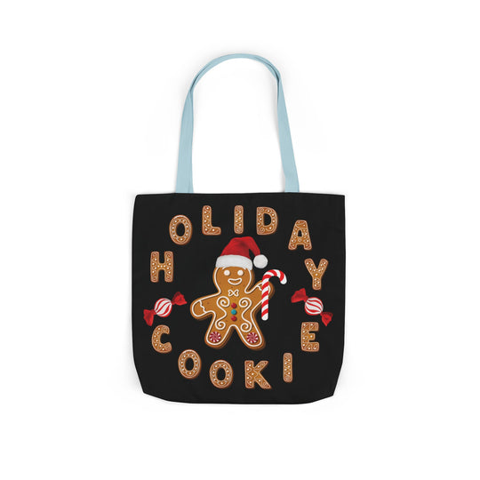 Holiday Cookie Canvas Tote Bag Accessories Printify 18" × 18'' Light blue
