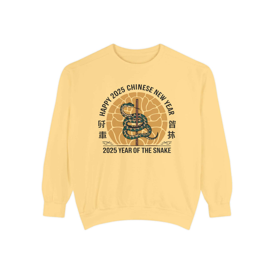 Chinese New Year 2025 Sweatshirt with Snake Sweatshirt Printify Butter S