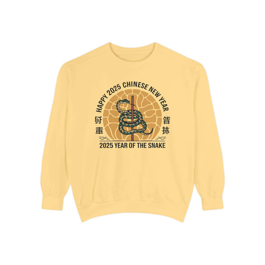 Chinese New Year 2025 Sweatshirt with Snake Sweatshirt Printify Butter S