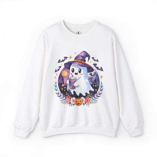 Cute Ghost With Ice Caffe Halloween Sweatshirt