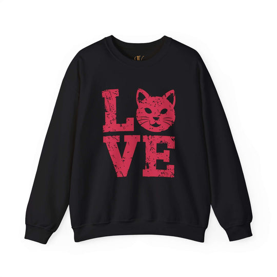 Cat Love Sweatshirt - Vintage Distressed