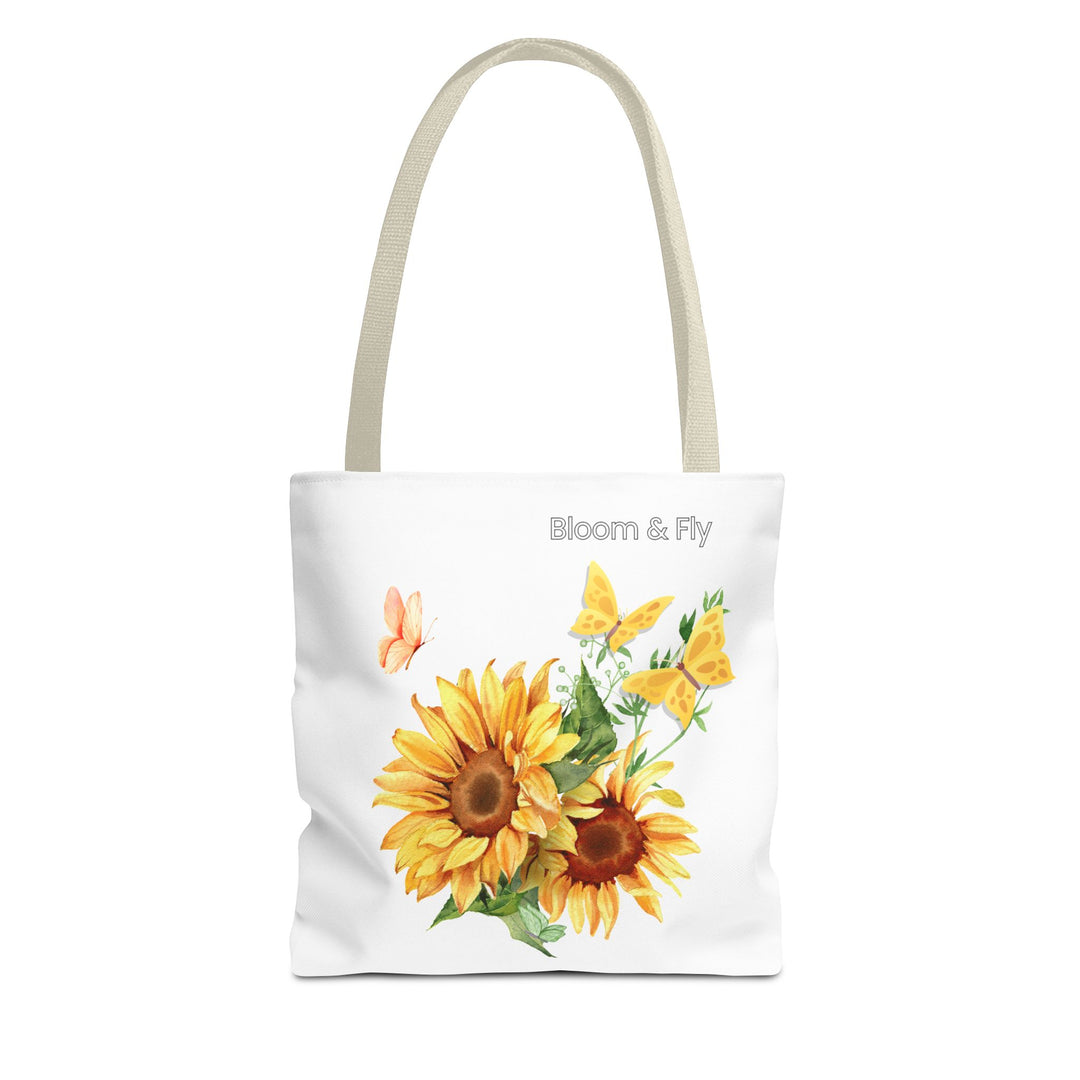 Sunflower Tote Bag - Nature Lover's Floral Shopping Bag Bags Printify 13" × 13'' Beige