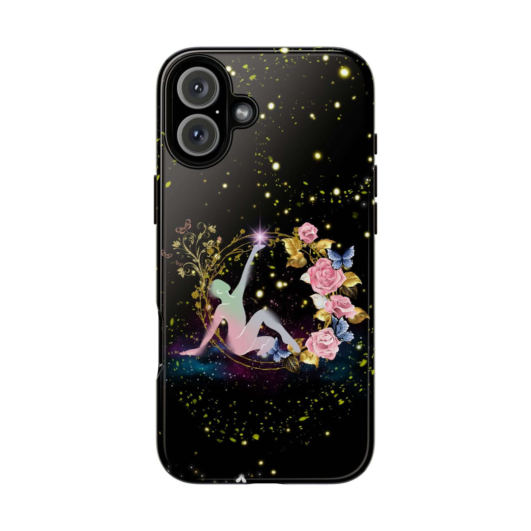 Mystical Phone Case - Stylized Human Figure Reaching for a Star Phone Case Printify iPhone 16 Plus Glossy