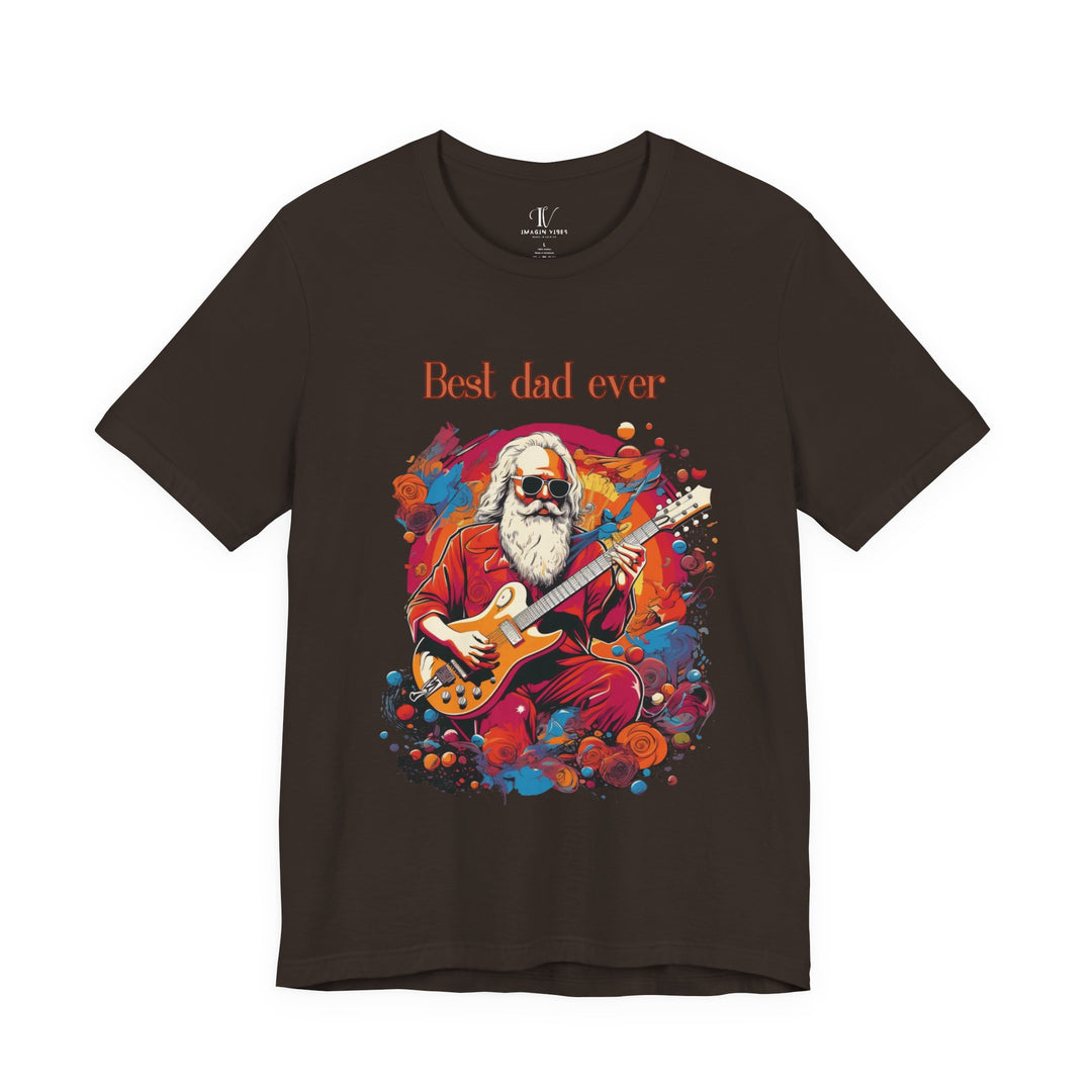Guitar Dad Tee - Unisex Jersey Short Sleeve T-Shirt Printify Brown XS