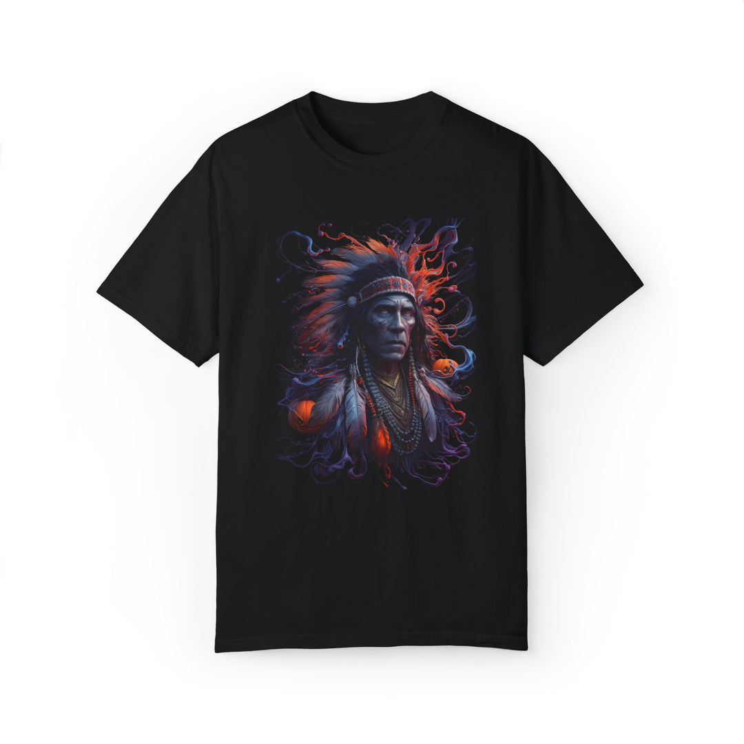 Chief Portrait Unisex T-shirt - Native American T-Shirt Printify Black S