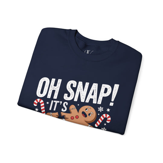 Gingerbread Man Crewneck Sweatshirt - Oh Snap It's Christmas