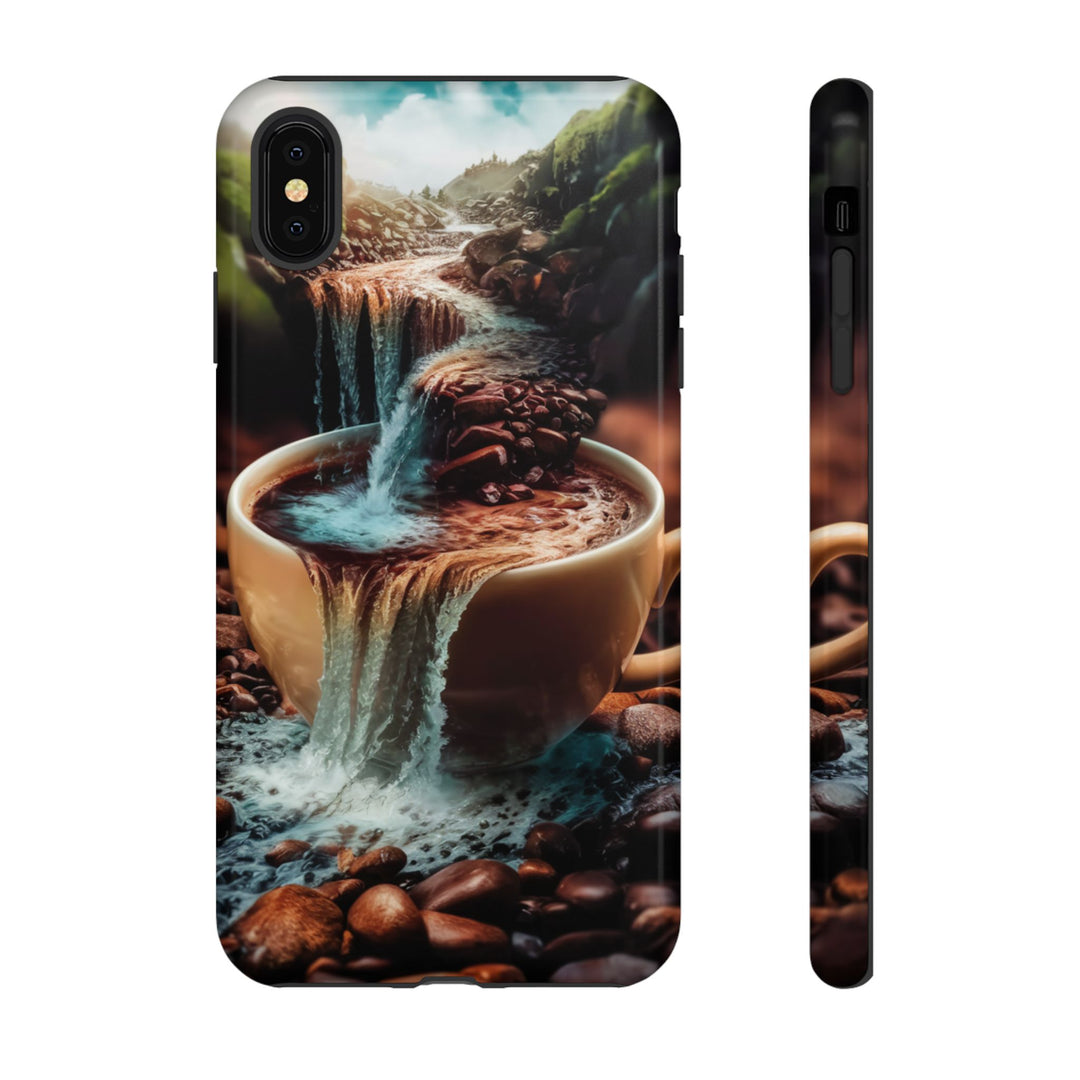 Coffee Lover Tough Case - Surreal Mountain Landscape Phone Case Printify