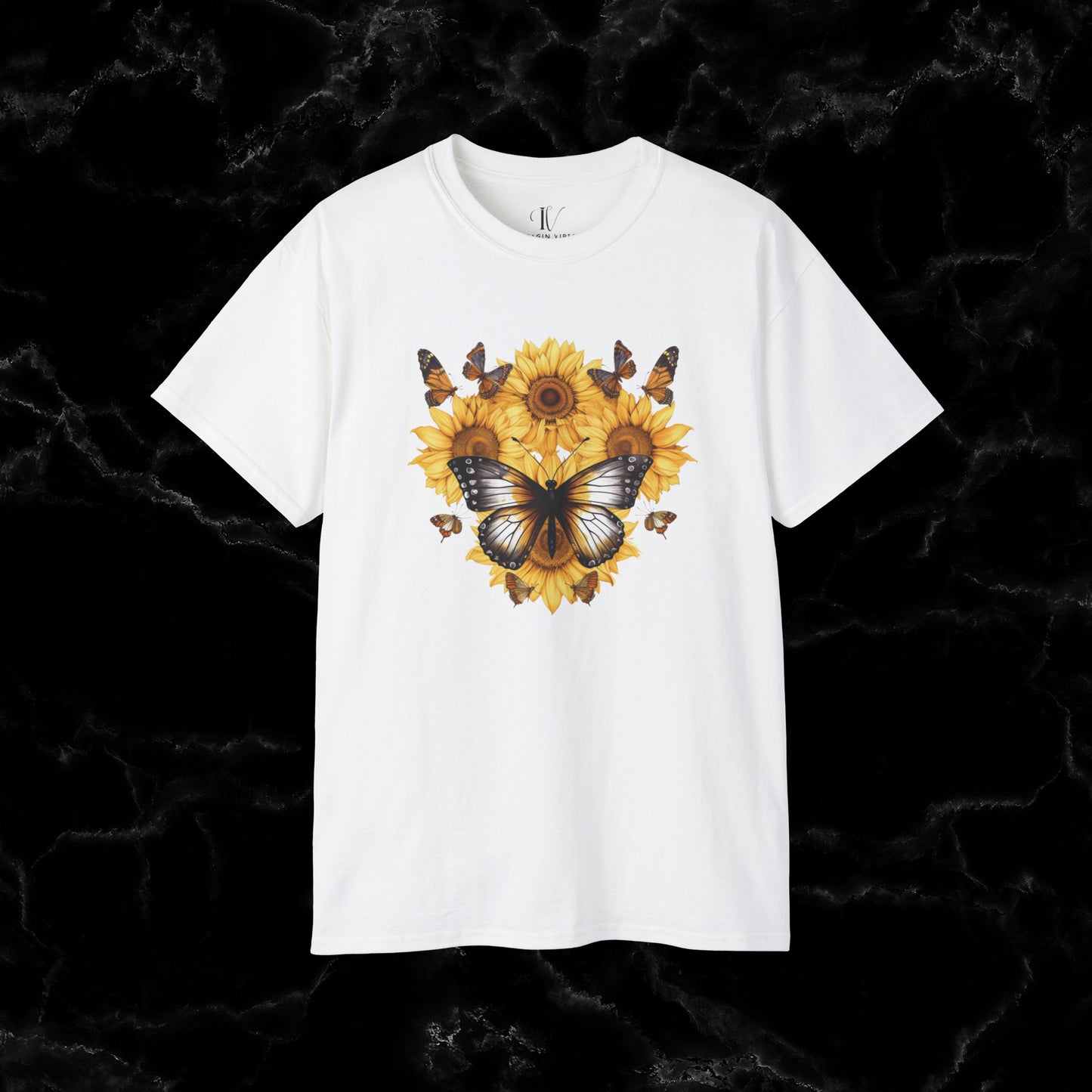 Sunflower Shirt - A Floral Tee, Garden Shirt, and Women's Fall Shirt with Nature-Inspired Design T-Shirt White S 