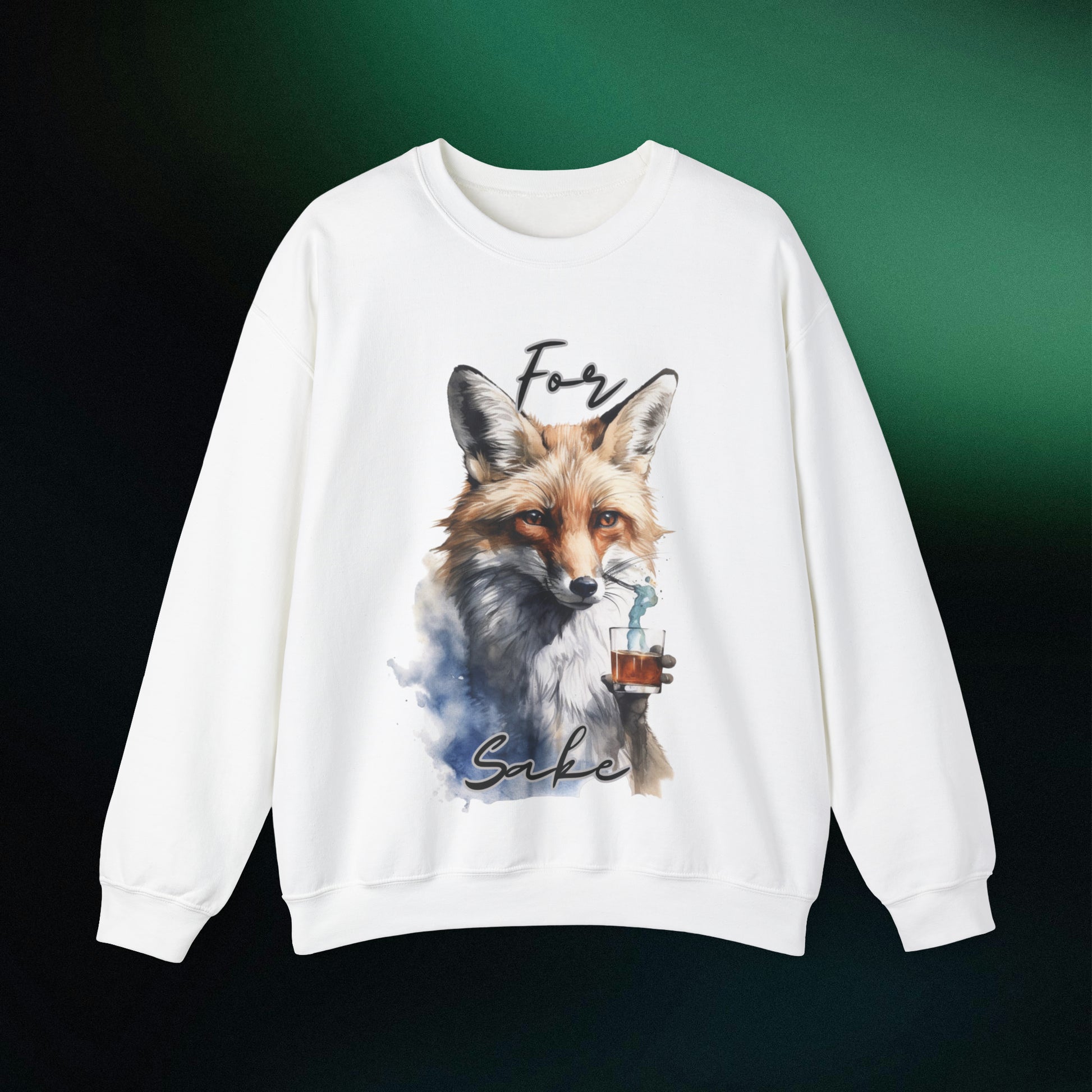 For Fox Sake: Funny Fox Sweatshirt | Gift for Fox Lover | Animal Lover Shirt - Cute Fox Gift for Nature Enthusiasts Sweatshirt S White 