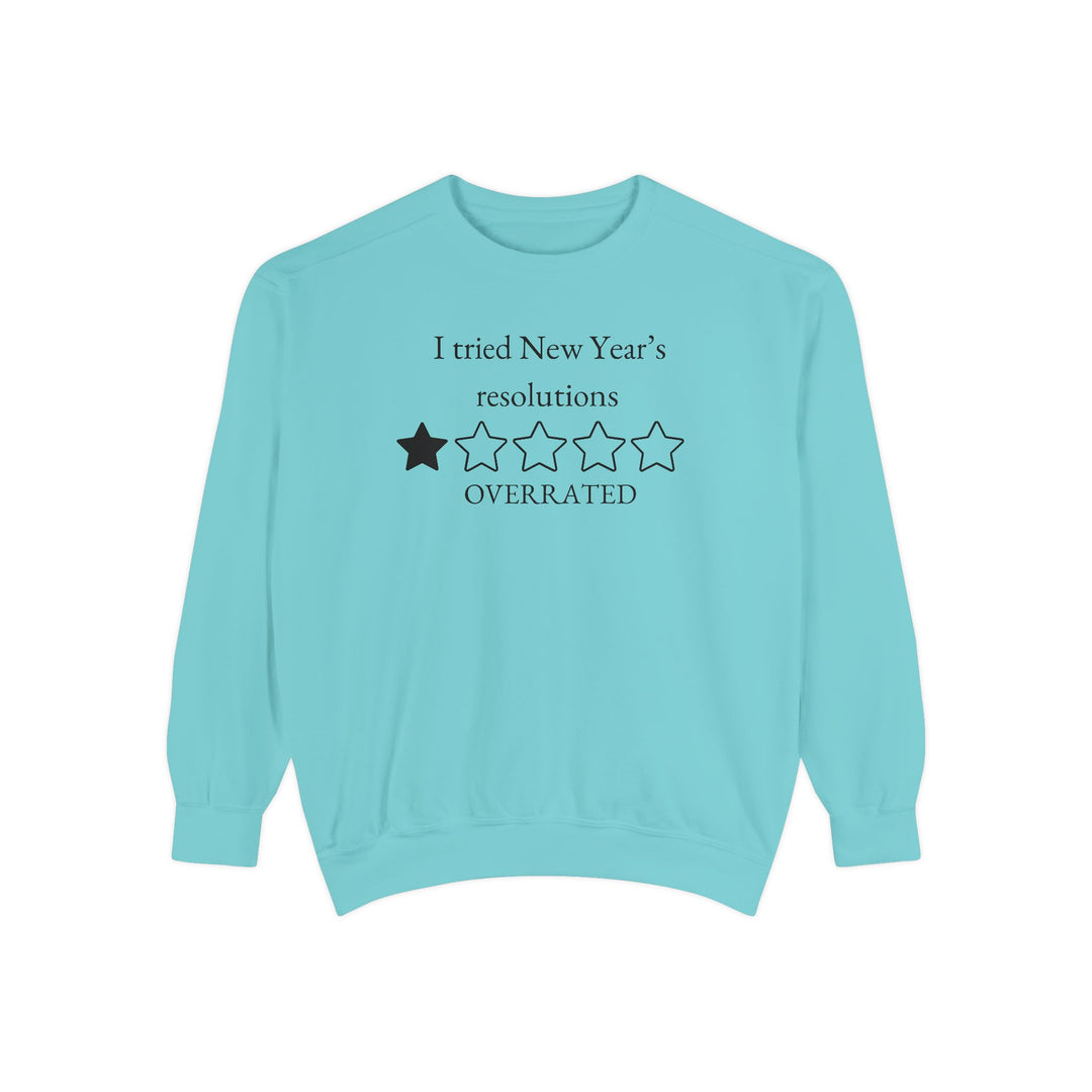 New Year's Resolutions Oversated Sweatshirt Sweatshirt Printify Chalky Mint S