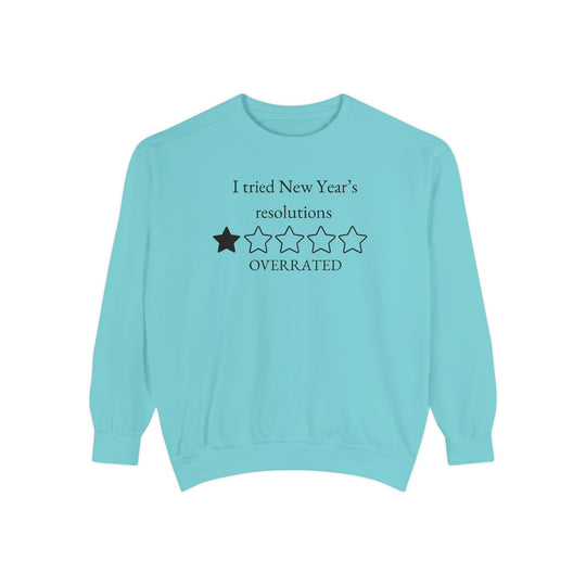 New Year's Resolutions Oversated Sweatshirt Sweatshirt Printify Chalky Mint S