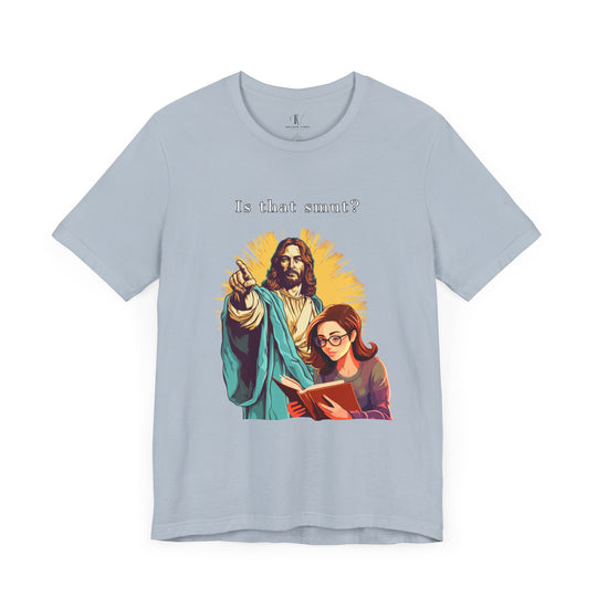 Funny Jesus Smut Unisex Tee T-Shirt Printify Light Blue XS