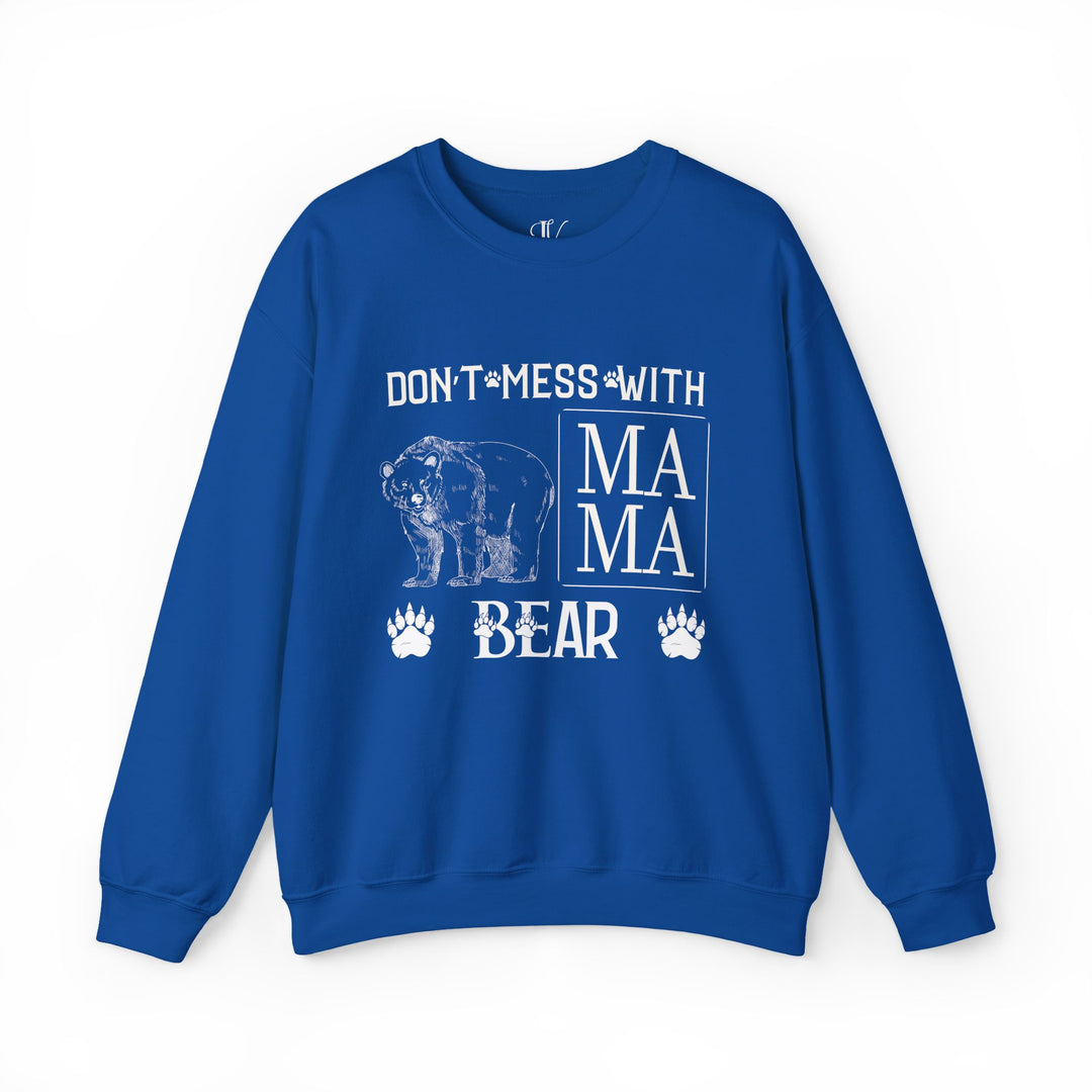 Mama Bear Crewneck Sweatshirt Sweatshirt Printify S Royal