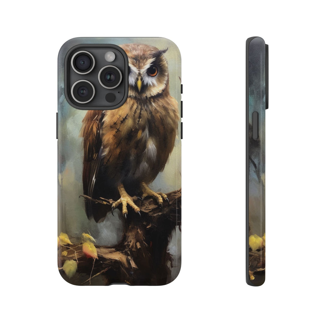 Phone Case Wise Owl Nature Minimalist Phone Case Printify iPhone 15 Pro Max Glossy