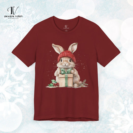 Cute Boho Winter Watercolor Bunny T-Shirt