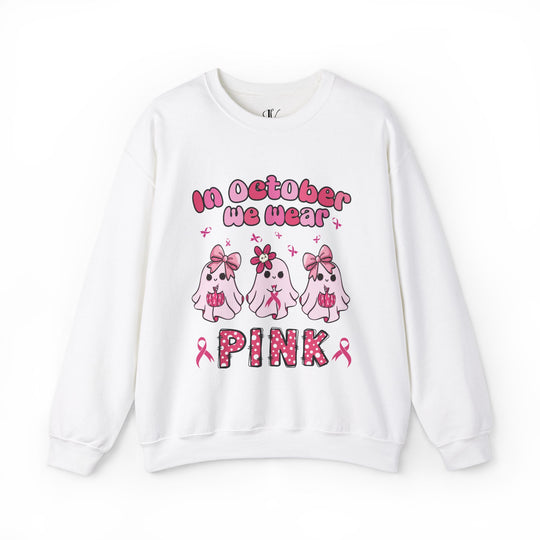 Ghosts Breast Cancer Support "In October We Wear Pink" Sweatshirt