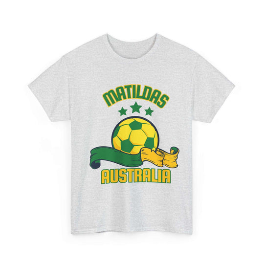 Women's Soccer Australia Tee - T-Shirt T-Shirt Printify Ash S