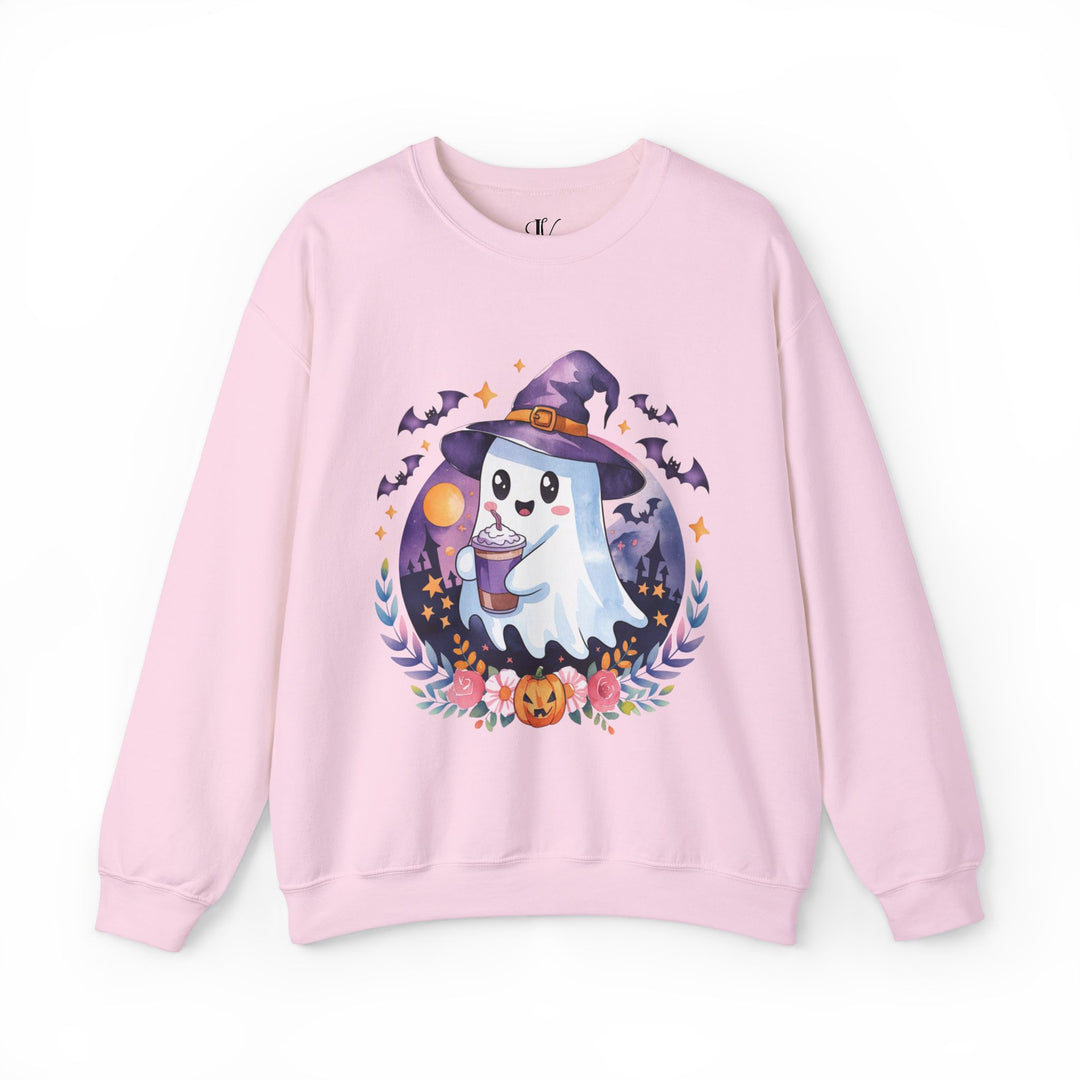 Cute Ghost With Ice Caffe Halloween Sweatshirt