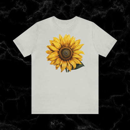 Sunflower Shirt Collection - Floral Tee, Garden Shirt, and Women's Fall Fashion Staples T-Shirt Silver S 