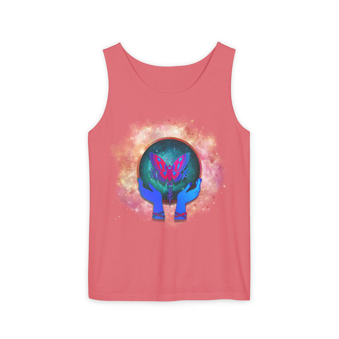 Cosmic Butterfly Unisex Tank Top - Mystical and Spiritual Tank Top Printify Watermelon S