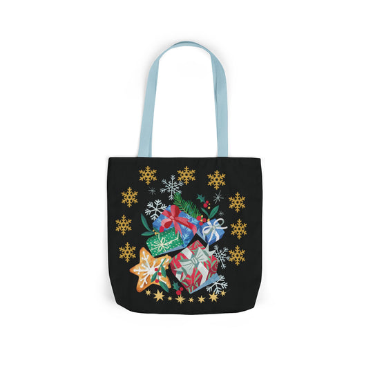Christmas Gift Canvas Tote Bag Accessories Printify 16" × 16'' Light blue