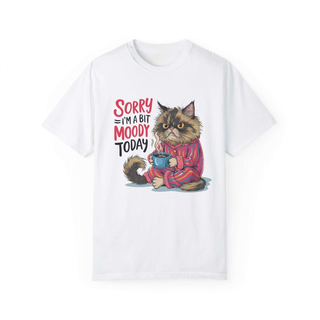 Moody Cat T-Shirt T-Shirt Printify White S