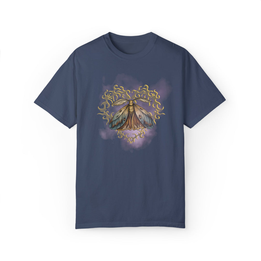 Moth Heart Unisex T-shirt T-Shirt Printify Midnight S