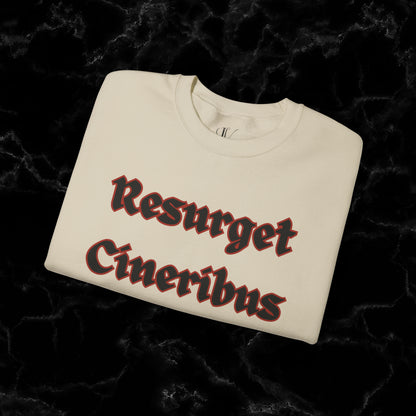 Resurget Cineribus Unisex Crewneck Sweatshirt - Latin Inspirational Gifts for Sports Football Fans Sweatshirt   