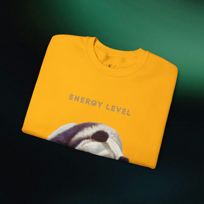 Energy Level Panda Unisex Heavy Blend Crewneck Sweatshirt Sweatshirt   