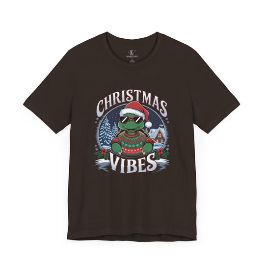 Christmas Vibes Unisex Tee - Festive Holiday Turtle