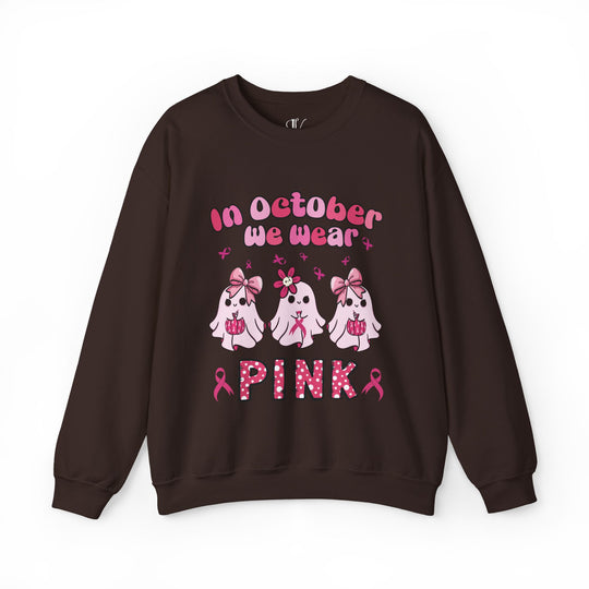 Ghosts Breast Cancer Support "In October We Wear Pink" Sweatshirt