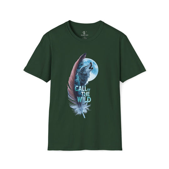 Wolf Moon Softstyle T-Shirt - Nature-Inspired and Mystic T-Shirt Printify Forest Green S