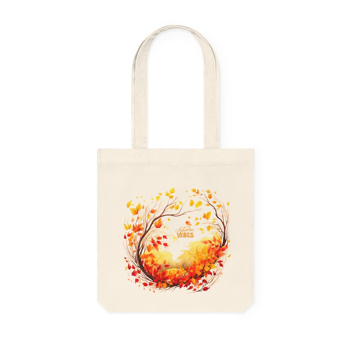 Fall Tote Bag | Autumn Vibes Tote Bag | Fall Tote Bag | Autumn Shopping Bag Bags Natural 14.6" x 15.4" 
