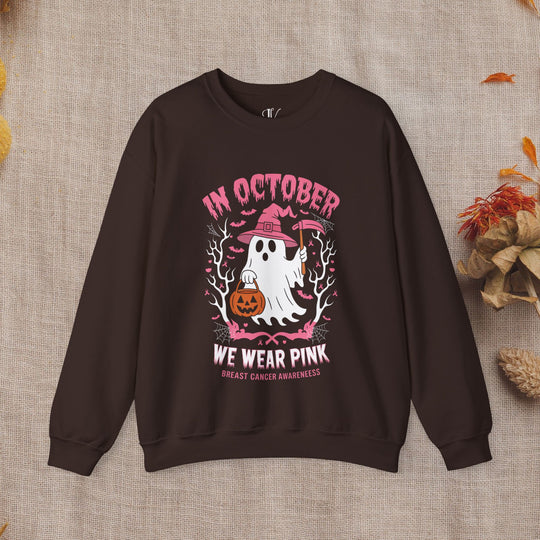 In October We Wear Pink: Breast Cancer Awareness Sweatshirt