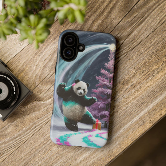 Christmas Panda Tough Case Phone Case Printify iPhone 16 Plus Matte