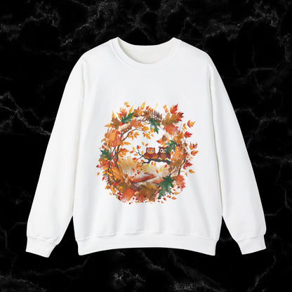 Hello Autumn Sweatshirt | Fall Design | Fall Seasonal Sweatshirt | Autumn Cottagecore Sweater Sweatshirt S White 