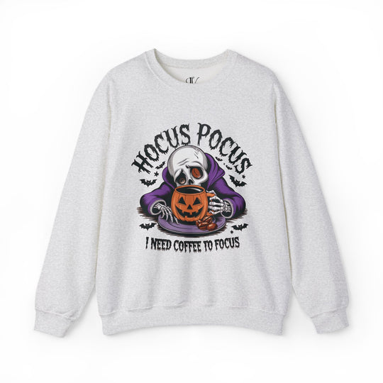 Hocus Pocus Coffee: Halloween Sweatshirt Sweatshirt Printify S Ash