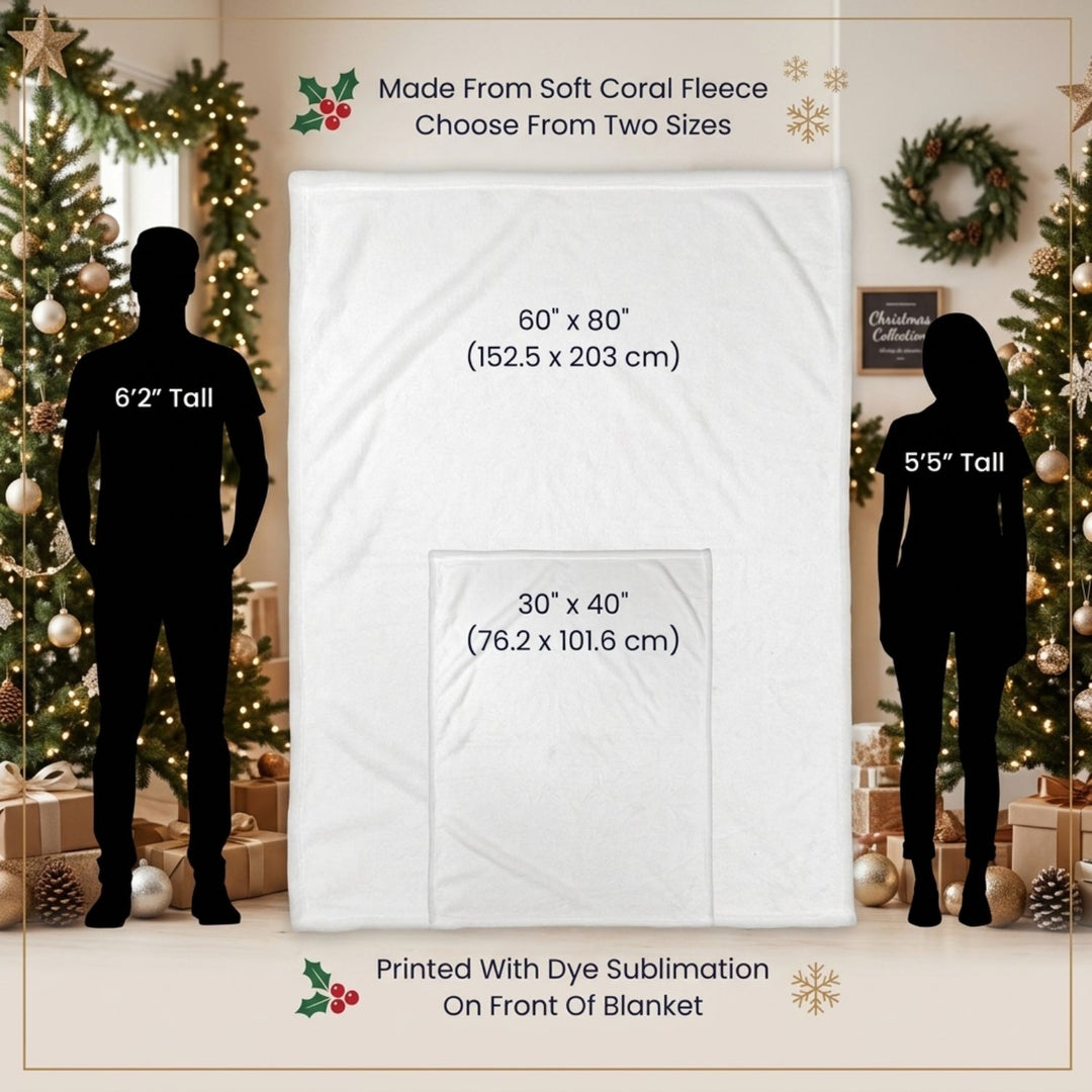 Dear Mom – Personalized Christmas Hug Fleece Blanket
