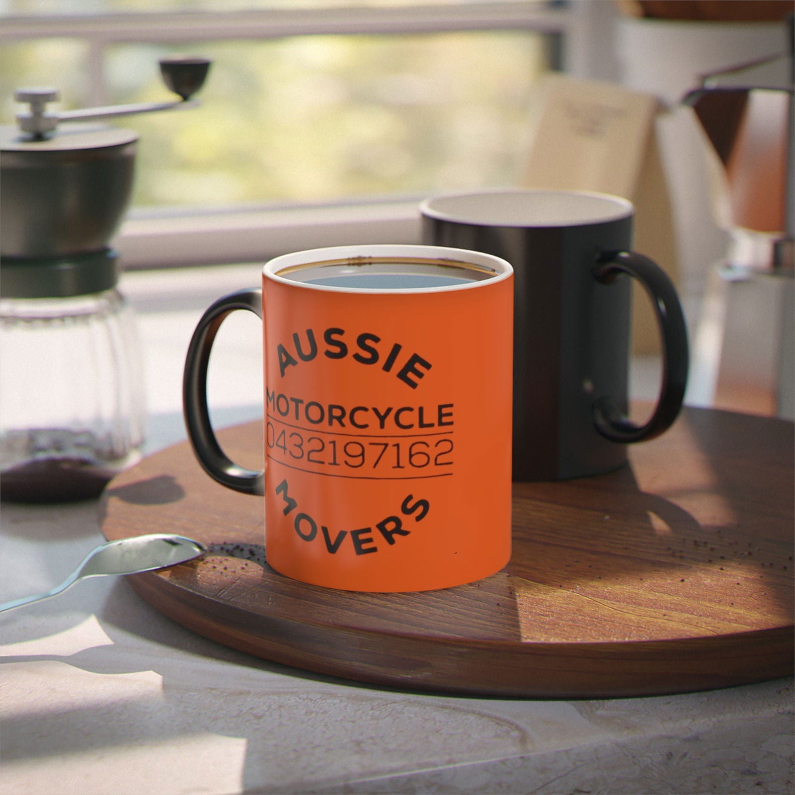 Aussie Motorcycle Movers Brand Magic Mug - Sip in Style, Support the Brand! Mug Printify 11oz