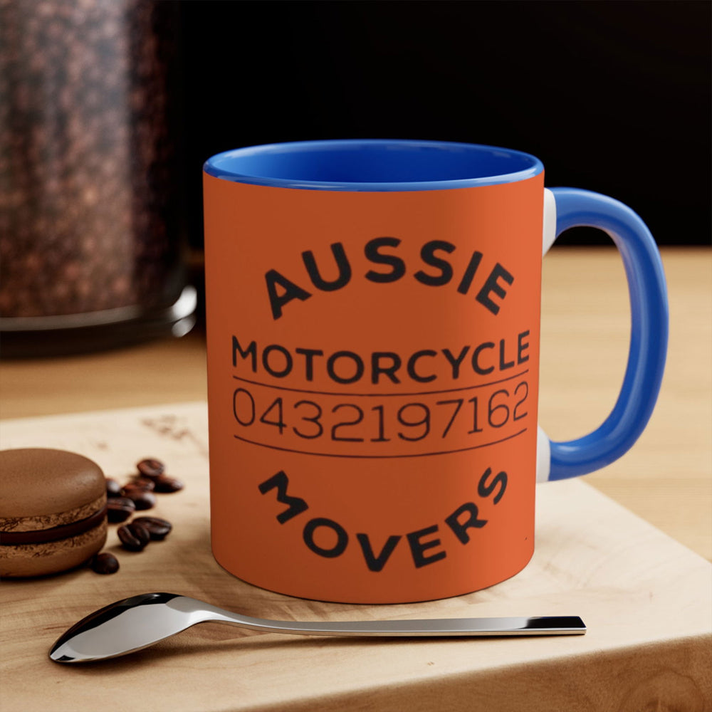 Aussie Motorcycle Movers Colorful Accent Mugs, 11oz Mug Printify 11oz Blue
