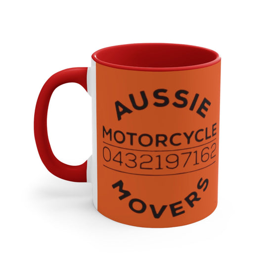 Aussie Motorcycle Movers Colorful Accent Mugs, 11oz Mug Printify