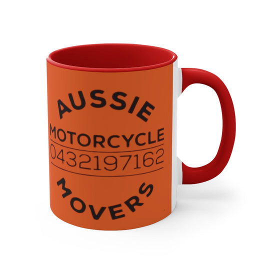 Aussie Motorcycle Movers Colorful Accent Mugs, 11oz Mug Printify