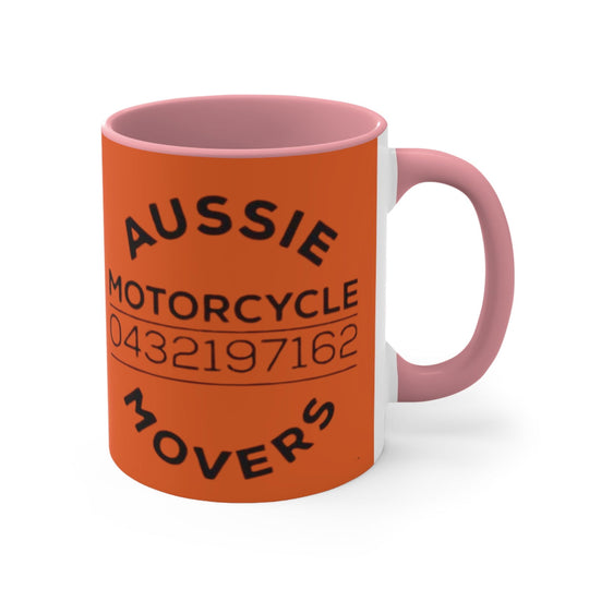 Aussie Motorcycle Movers Colorful Accent Mugs, 11oz Mug Printify