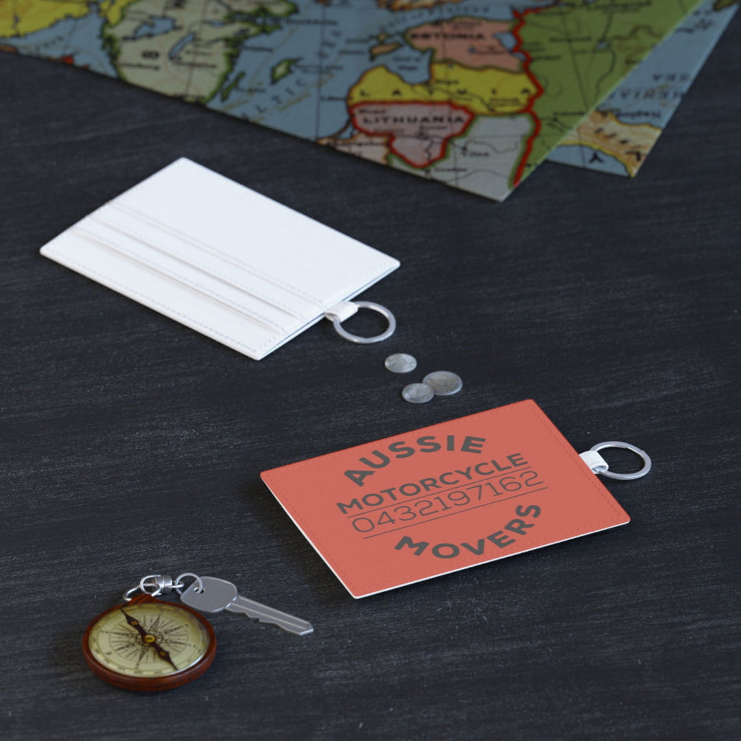 Aussie Motorcycle Movers Saffiano Leather Card Holder - Support The Brand in Style Accessories Printify