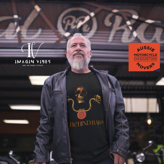 Aussie Motorcycle Movers Shirt Life Behind Bars T-Shirt Printify