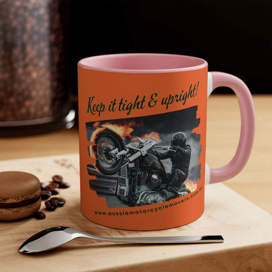 Aussie Motorcycle Movers Supporter Colorful Accent Mugs, 11oz, Mick Train legendary saying mug - Imagin Vibes - 