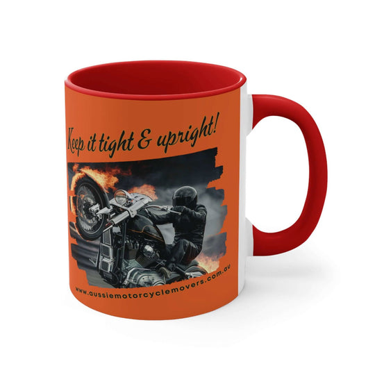 Aussie Motorcycle Movers Supporter Colorful Accent Mugs, 11oz, Mick Train legendary saying mug - Imagin Vibes - 